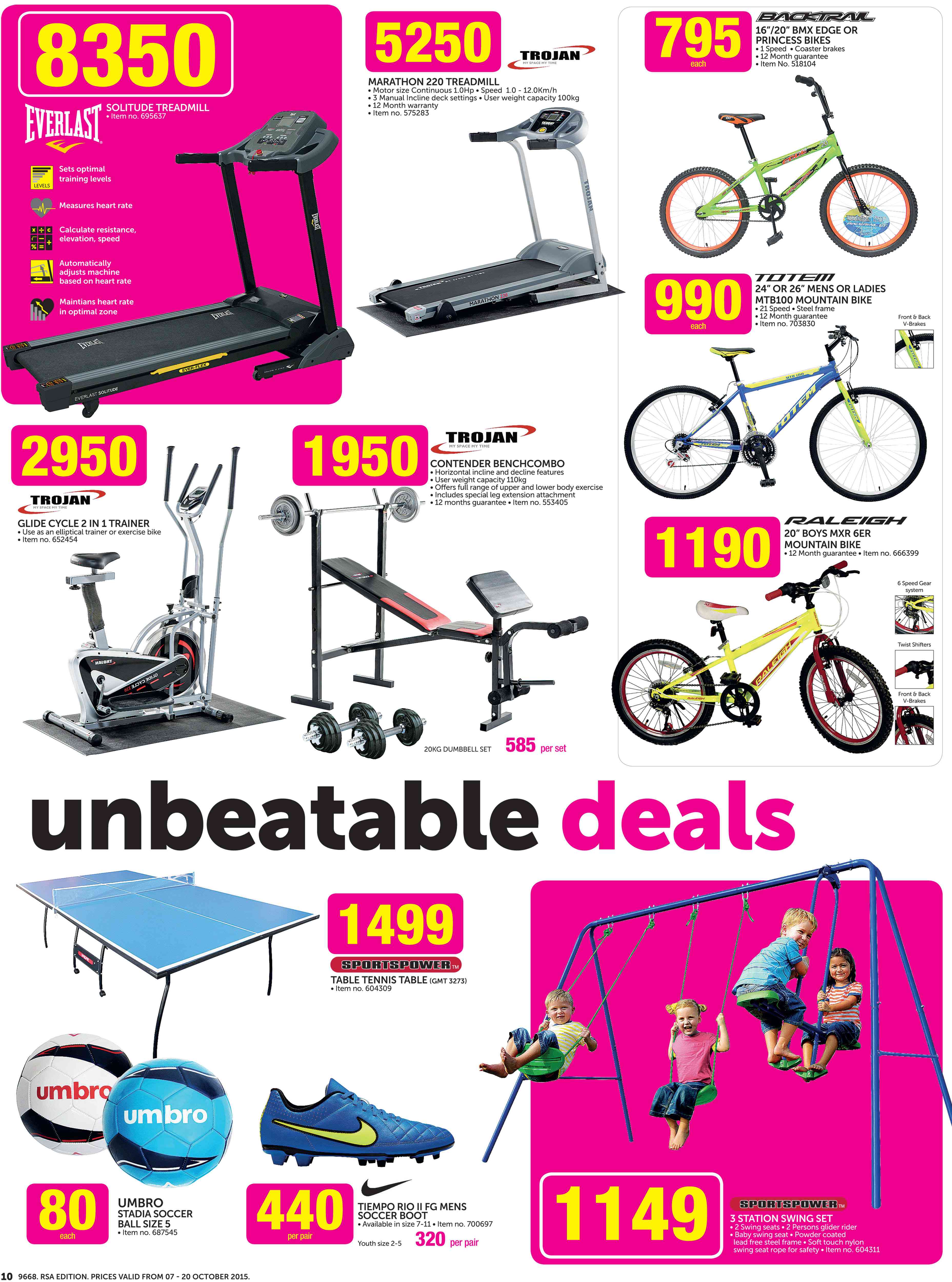 Special Everlast Solitude Treadmill — www.guzzle.co.za