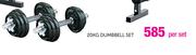 Trojan 20kg Dumbbell Set-Per Set