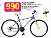 Totem 24" Or 26" Mens Or Ladies MTB100 Mountain Bikes