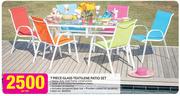 Glass Textilene 7-Piece Patio Set-Per Set