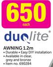 Duolite Awning-1.2m Each