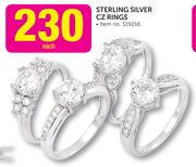 Sterling Silver CZ Rings-Each