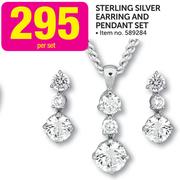 Sterling Silver Earring And Pendant Set