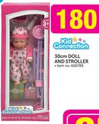 Kid Connection 30Cm Doll And Stroller