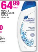 Head & Shoulders Assorted-600ml