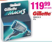 Gillette Mach3-4's Per Pack