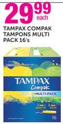 Tampax Compax Tampons Multi Pack-16s Each