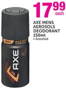 Axe Mens Aerosols Deodorant Assorted-150ml