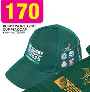 Rugby World 2015 Cup Peak Cap