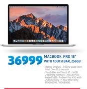 Apple Macbook Pro 15" With Touch Bar 256GB
