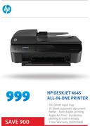 HP Deskjet 4645 All In One Printer