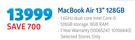 Apple Mac Book Air 13" 128GB With Free Bag