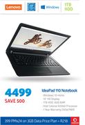 Lenovo Ideapad 110 Notebook-On 3GB Data Price Plan + R218