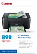 Canon Pixma MX494 All In One Printer