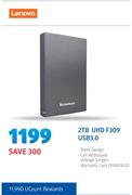 Lenovo 2TB UHD F309 USB 3.0