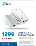TP-Link AV500 Nano Power Line Adapter Starter Kit