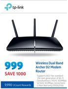 TP-Link Wireless Dual Band Archer D2 Modem Router