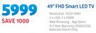 Hisense 49" FHD Smart LED TV