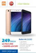 Redmi 4A 32GB-Each On Flexi 200 