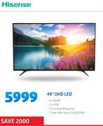 Hisense 49" UHD LED TV