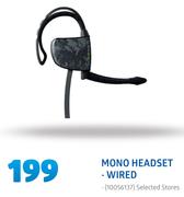 Mono Headset Wired
