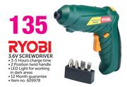 Ryobi 3.6V Screwdriver