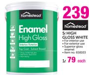 Homestead 1Ltr High Gloss White-Each