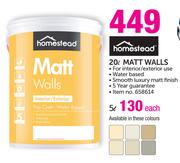 Homestead 20Ltr Matt Finish-Each