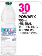 Powafix Mineral Turpentine/Thinners-750ml Each