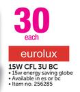 Eurolux 15W CFL 3U BC