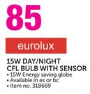 Eurolux 15W Day/Night CFL Bulb With Sensor