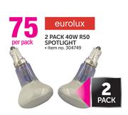Eurolux 2 Pack 40W R50 Spotlight-Per Pack