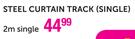 Steel Curtain Track Single 2m Single