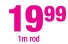 Steel Curtain Track Single 1m Rod
