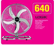 Logik 45cm High Velocity Oscillating Floor Fan