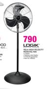 Logik 45cm High Velocity Pedestal Fan