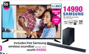 Samsung 55" UHD TV 55JU6000 + Free Samsung Wireless Soundbar HW-J450