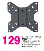 17-32" Flat Wall Mount