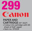 Canon Paper And Cartridge KP-361P