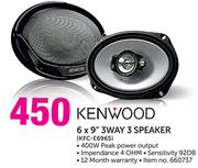 Kenwood 6x9" 3 Way 3 Speaker KFC-E6965