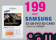 Samsung 32GB EVO SD Card-Each