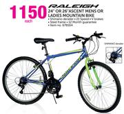 Raleigh 24" Or 26" Ascent Mens Or Ladies Mountain Bike
