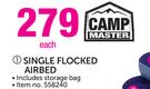 Camp Master Single Flocked Airbed-Each