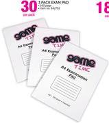 Game Time 3 Pack Exam Pad 100 Page-Per Pack