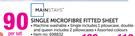 Mainstays Single Microfibre Fitted Sheet-Per Set