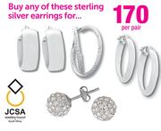 JCSA Sterling Silver Earring-Per Pair Each