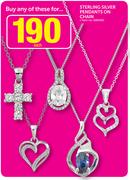 Sterling Silver Pendants On Chain-Each