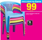 Kiddies 4 Pack Chair Set-Per Set