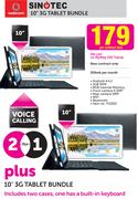 2x Sinotec 10" 3G Tablet Bundle-On MyMeg 250 TopUp