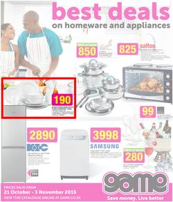 Game : Best Deals On Homeware And Appliances (21 Oct - 3 Nov 2015), page 1